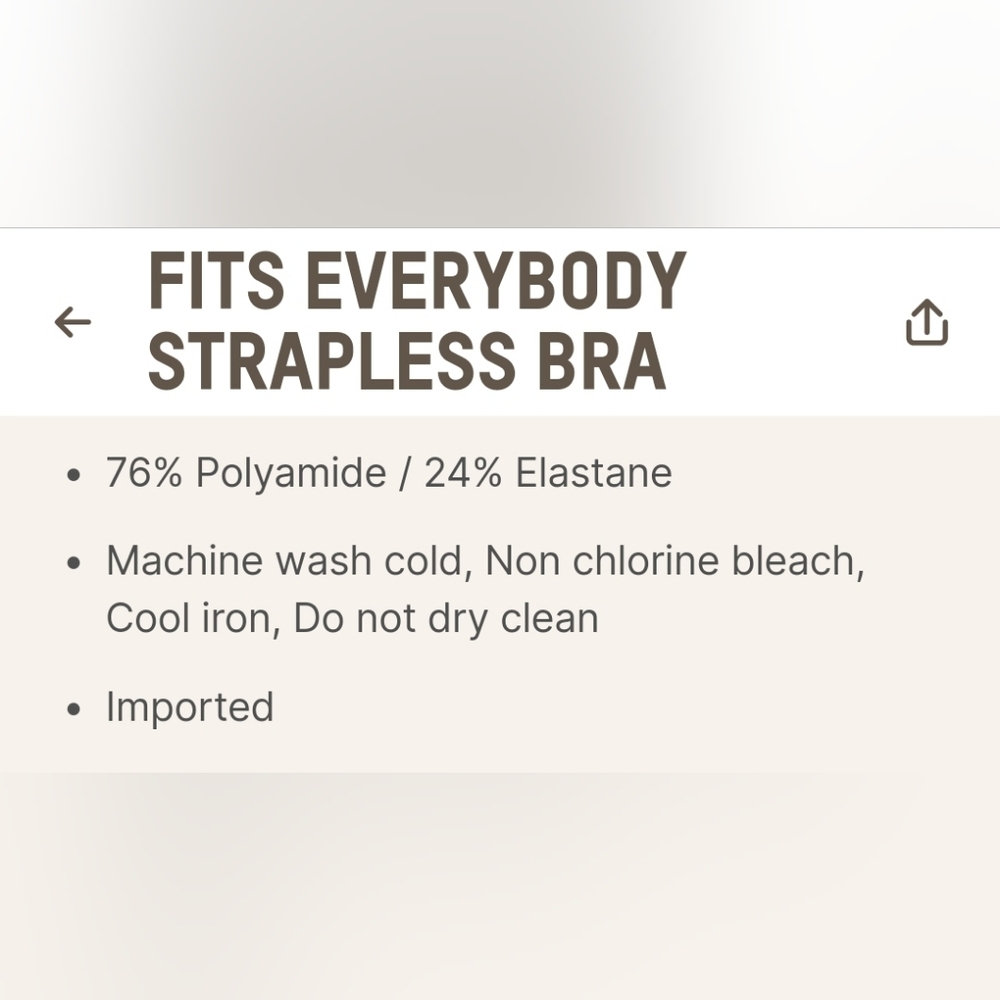 💕SKIMS Fits Everybody Lightly Lined Underwire Strapless Bra White MARBLE 32DDDD - Picture 11 of 12